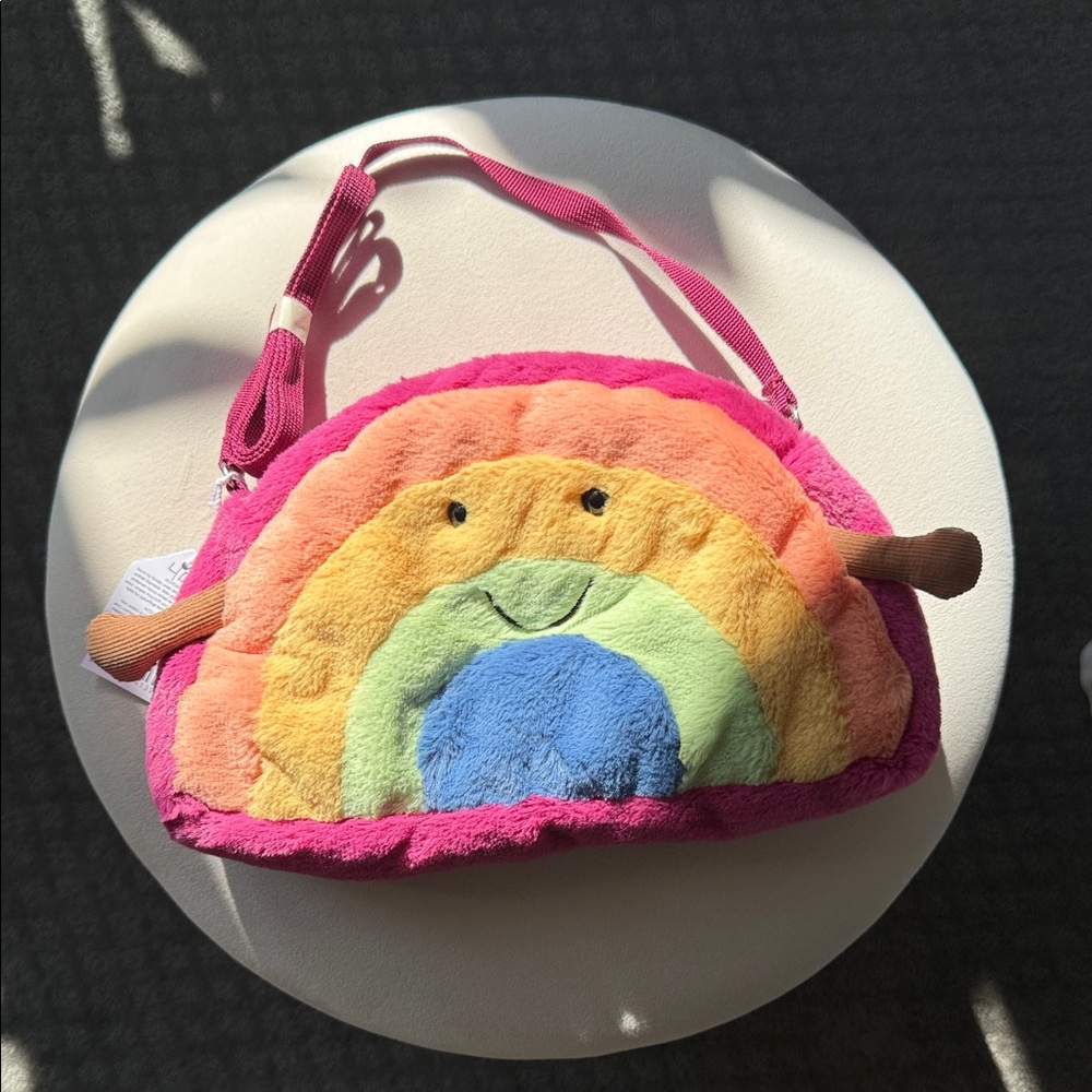 Jellycat Colorful Rainbow Plush Bag